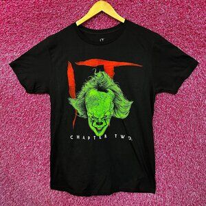 IT Chapter Two Neon Pennywise Horror Movie Promo Tee L